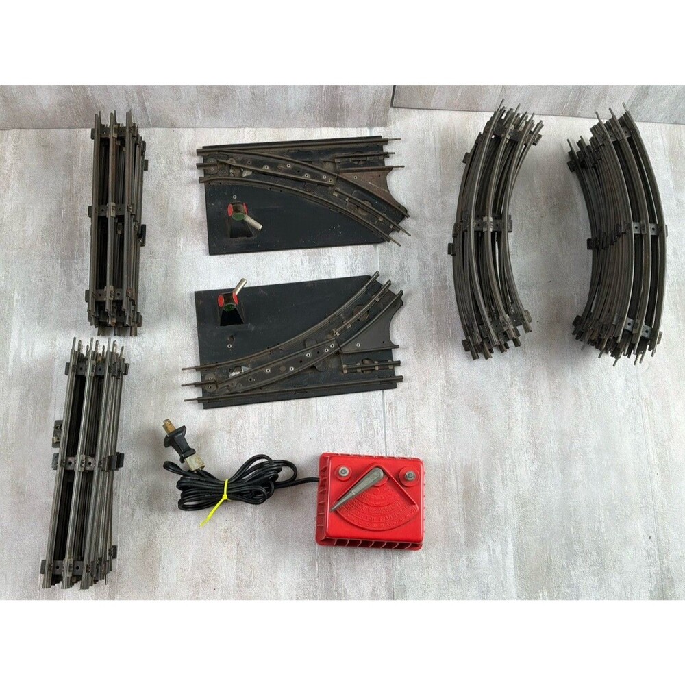 Vintage O Gauge Train Lot Lionel Transformer Marx Switches Unbranded Track